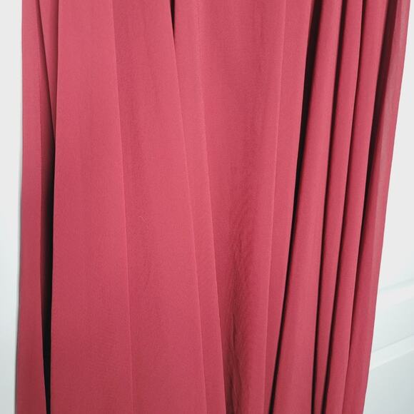 Jenny Yoo Collection Chiffon Bridesmaid Dress Size 8 Burgundy Wine Maxi - Picture 4 of 8